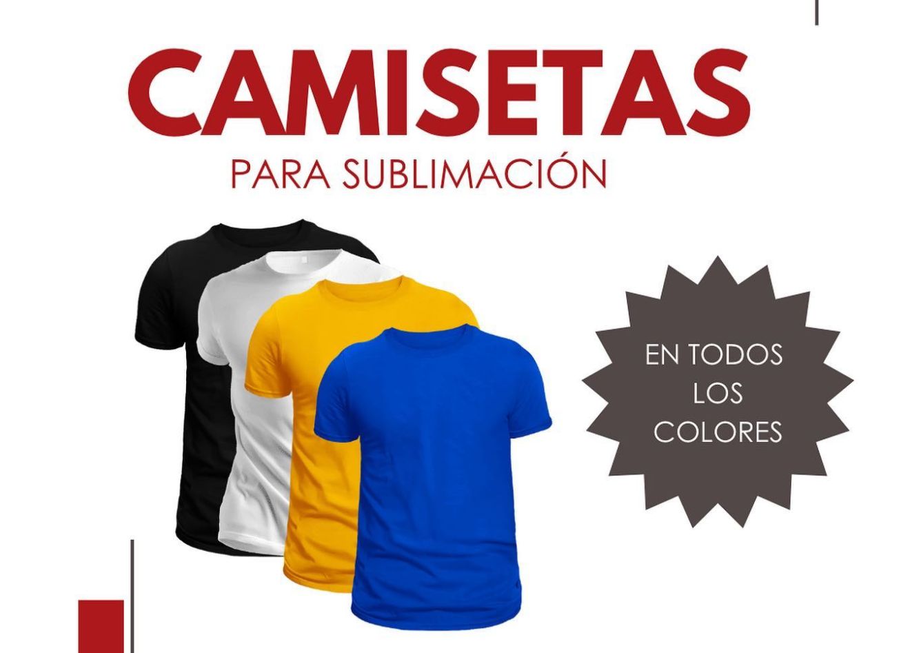 Camiseta Algodon Sublimable